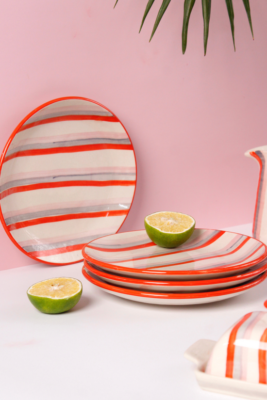 Ceramic snack plates