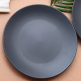 Handmade ceramic basic black dinner plate 