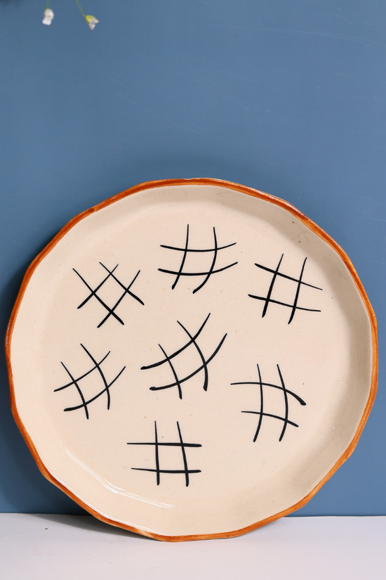 Ceramic Tic Tac Toe Plate