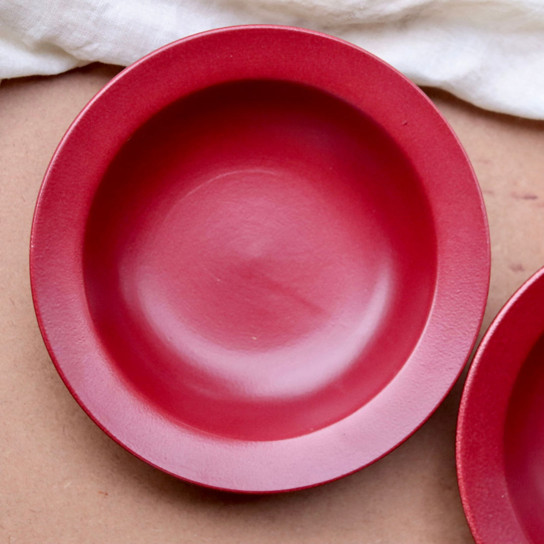 Deep red bowl handmade ceramic 