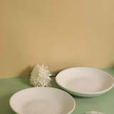 Two pasta plates white color