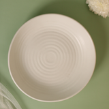 White Spiral Pasta Plate