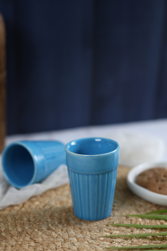 Blue kulhad handmade ceramic