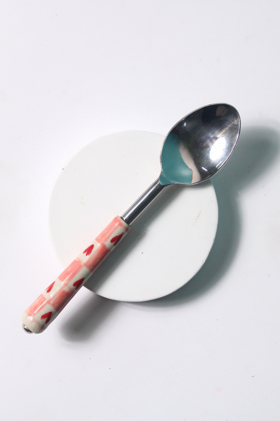 Chequered heart tablespoon