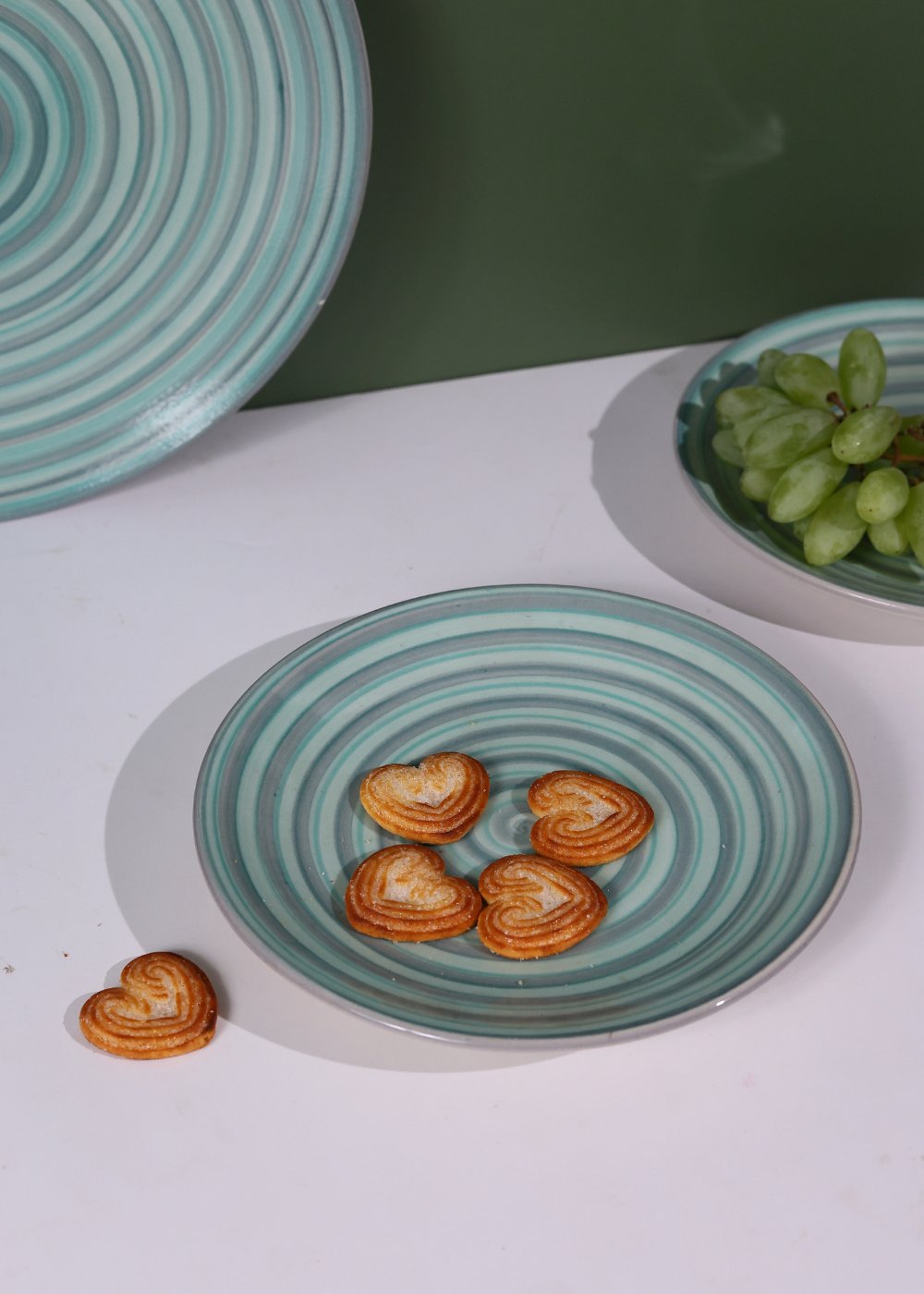 Green Spiral Quarter Plate