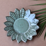 Sunflower Pottery Plate Handmade Ceramic
