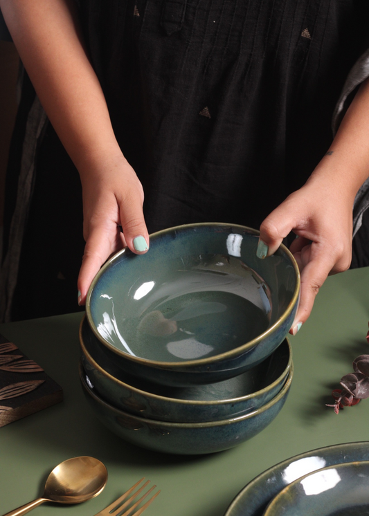 Metallic Green Curry Bowl