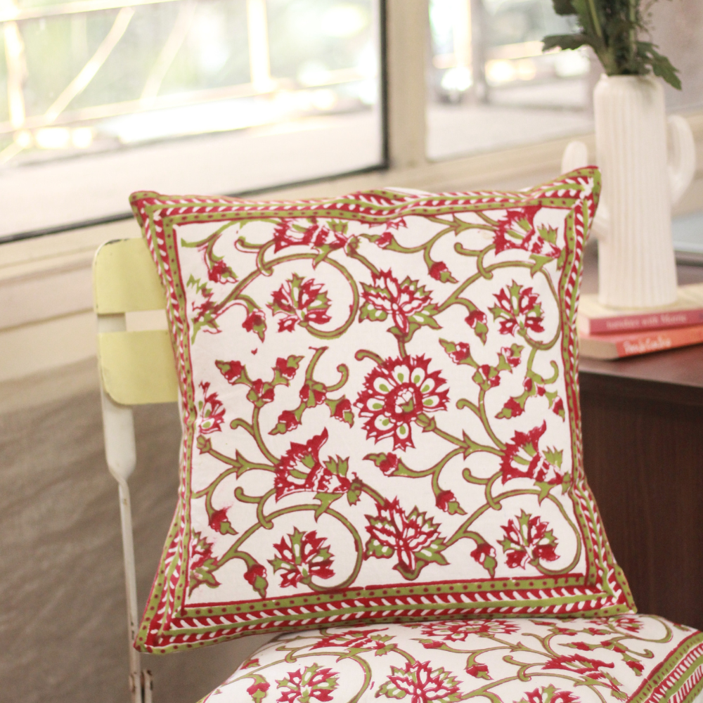 Floral Cushion Covers on Chair