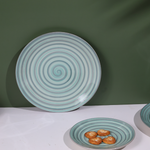 Handmade ceramic green plate 