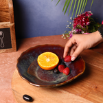 Handmade ceramic mistif bowl with fruits 