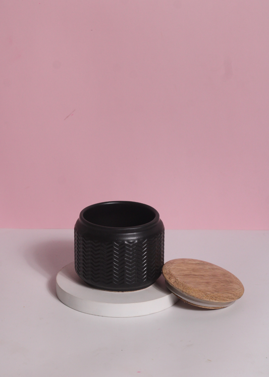Black Airtight Storage Jar - Small