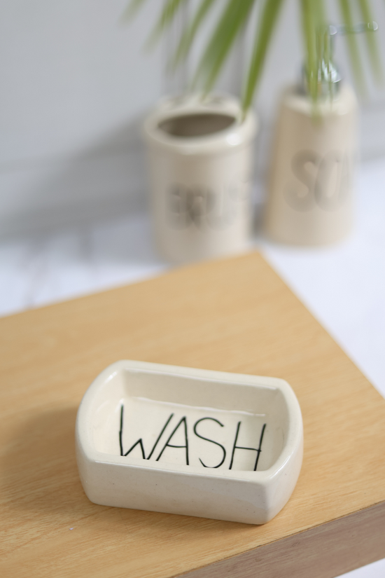 Black & White Wash - Soap Dish