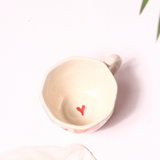 Heart design in coffee mug