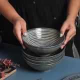 Grey ramen handmade ceramic bowl 