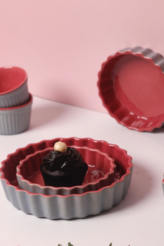 Pink Round Baking Dish - Small
