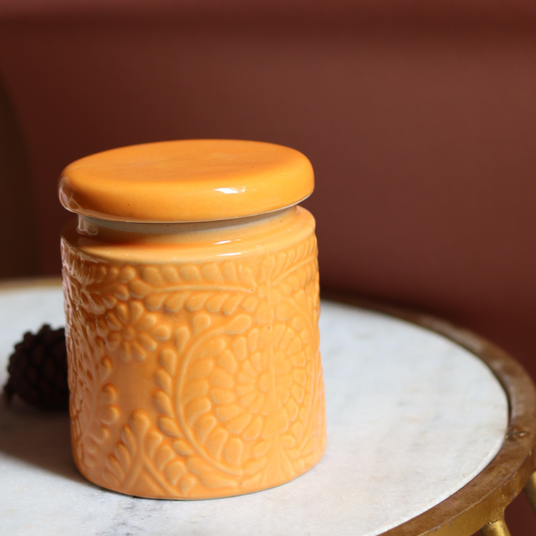 Orange Storage Jar
