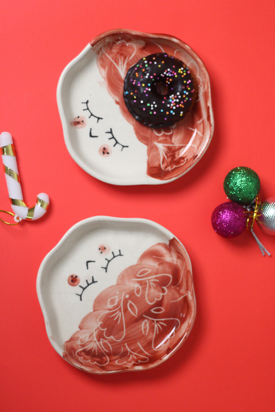 Handmade ceramic dessert plates 