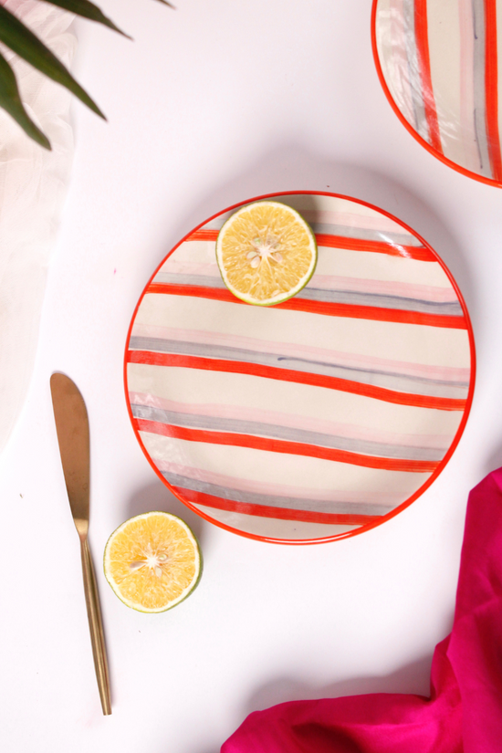Marmalade snack plate with orange 