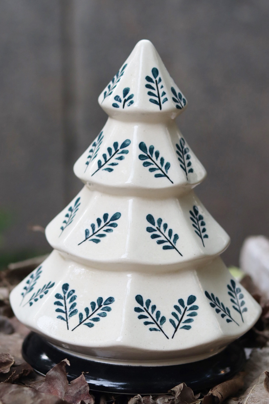 White christmas tree handmade ceramic