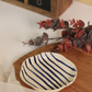 Blue Lined - Handmade Dessert Plate