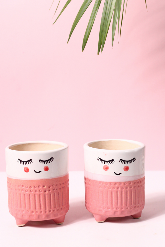 Handmade ceramic tweety planters