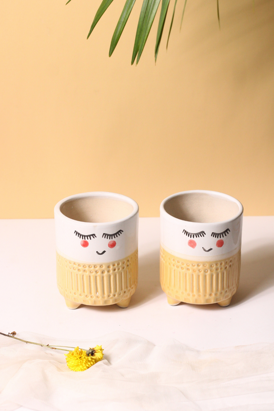 Yellow & White Tweety Planters 
