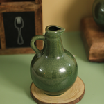 Green vintage milk jug 