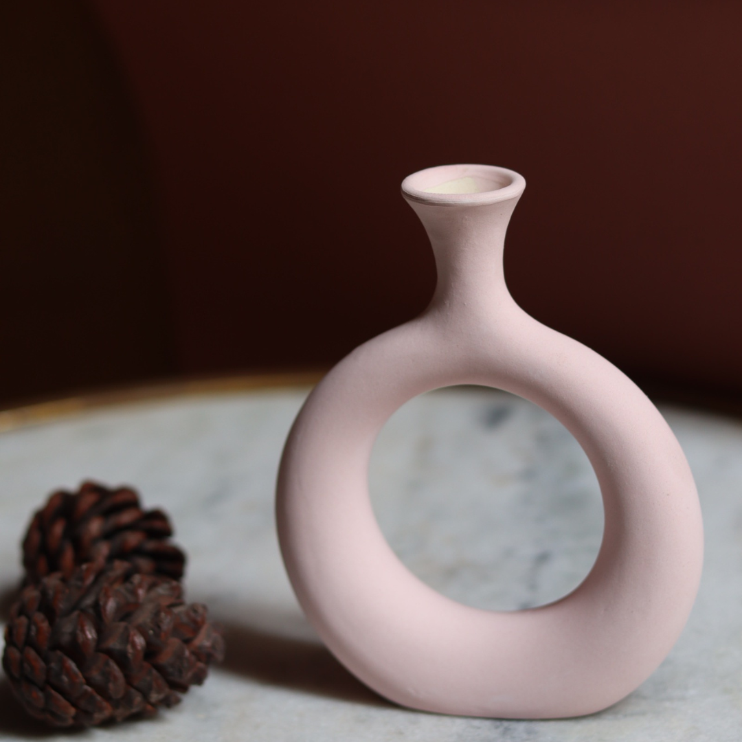 Vintage Donut Vase - Pink
