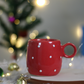 Christmas Cuddle Mug- Red Polka