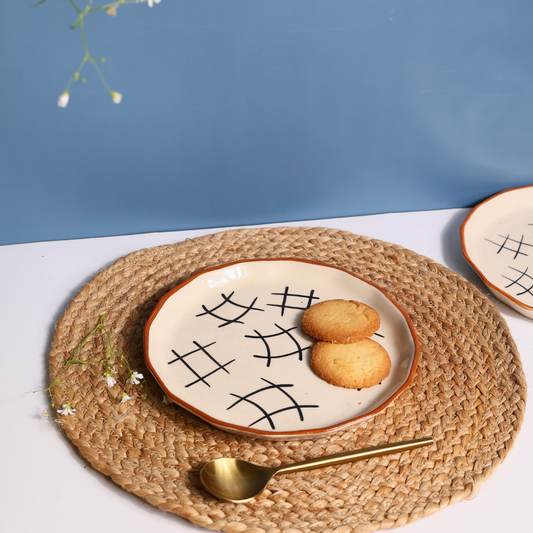 Ceramic plate for kitchenware 