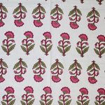 Closeup shot of magenta pink floral table cloth 