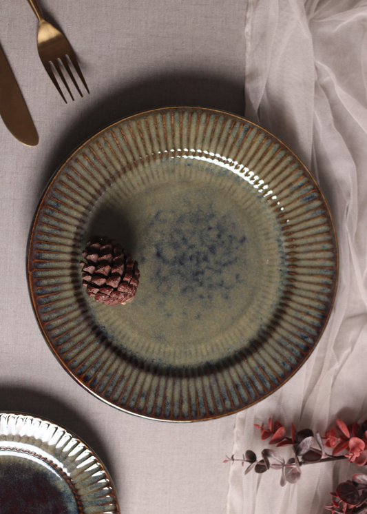 Olive Spiky Dinner Plate