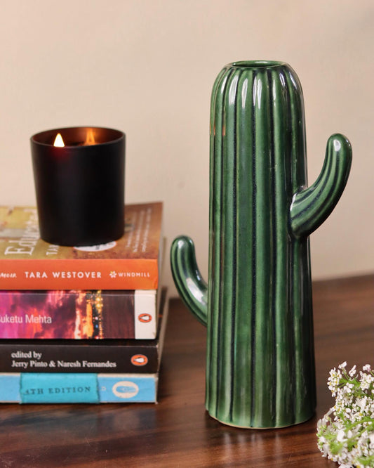Medium Green Cactus Vase