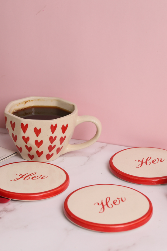 Her coaster handmade ceramic 