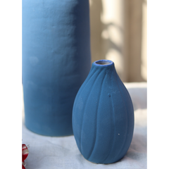 Sanded Blue Vase
