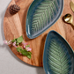 Leaf Engraved Platter
