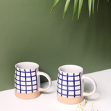 ceramic blue coffee mug