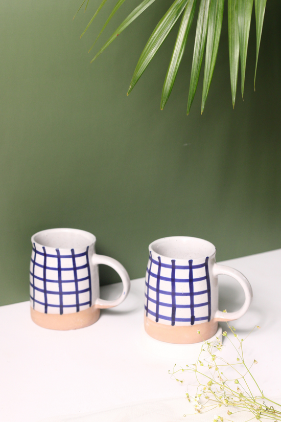 ceramic blue coffee mug