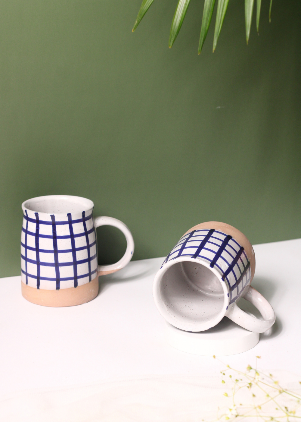Blue Checkered Mug