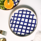 Blue Checkered Platter