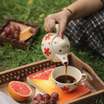 Ceramic tea set with tea 