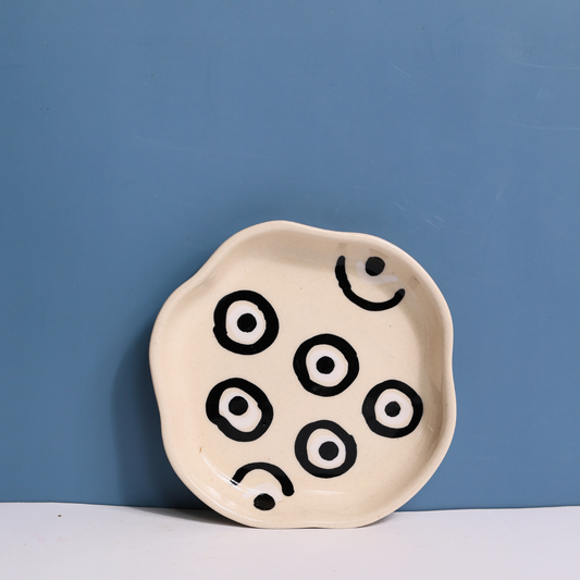 Evil Eye handmade Dessert Plate