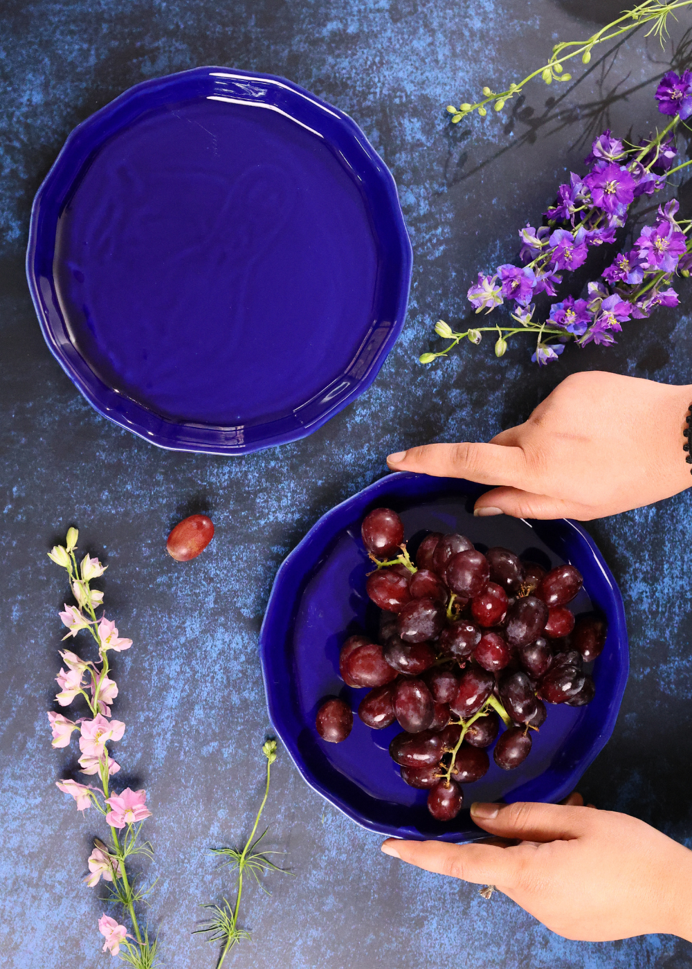 Royal Blue Snack Plate