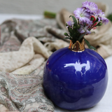 Anar vase blue color having lavender flowers