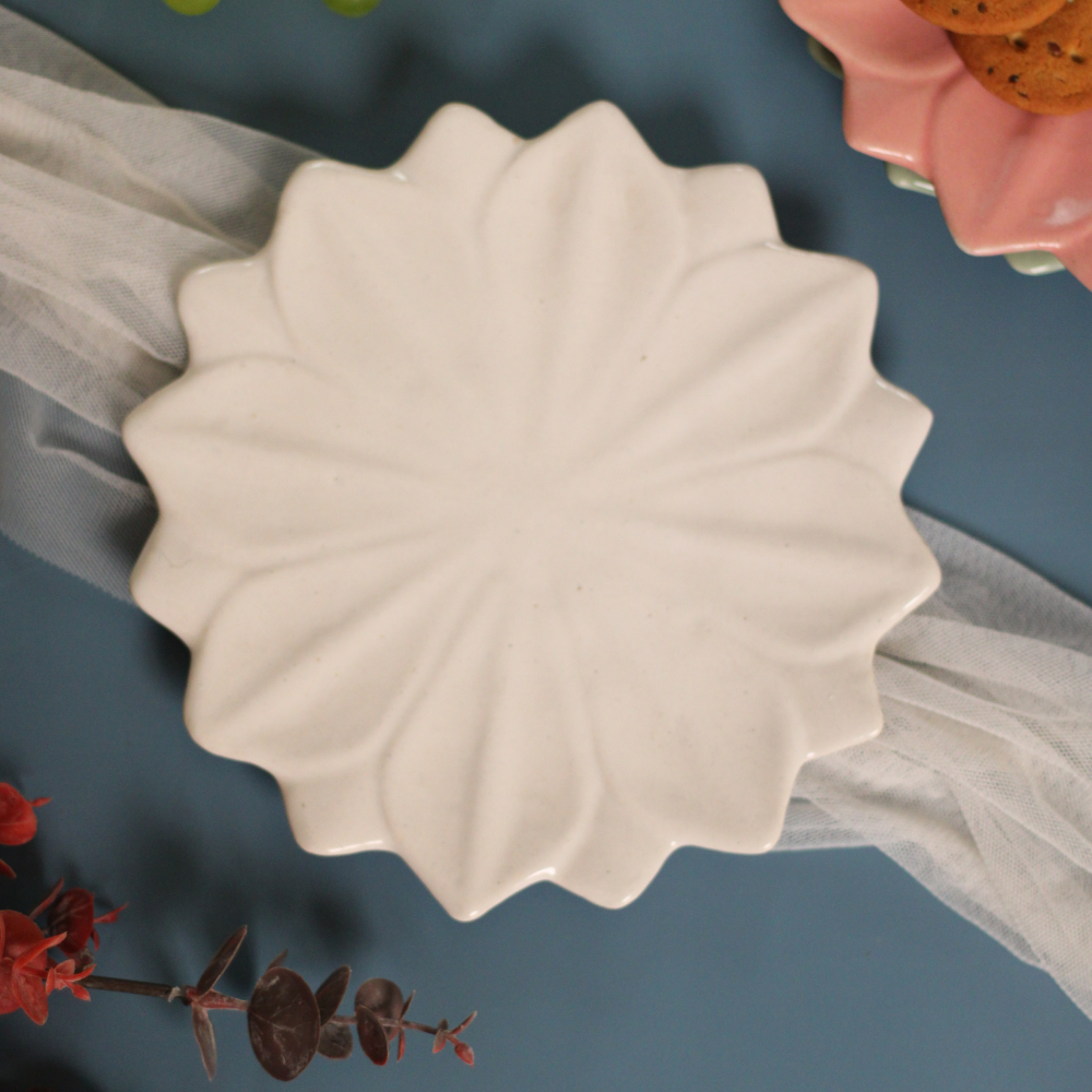 Lotus plate white color