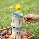 Two Coffee Mugs Handmade Ceramic 