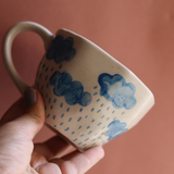 Cloud coffee mug in hand