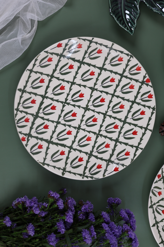 Ceramic ferns dinner plate 