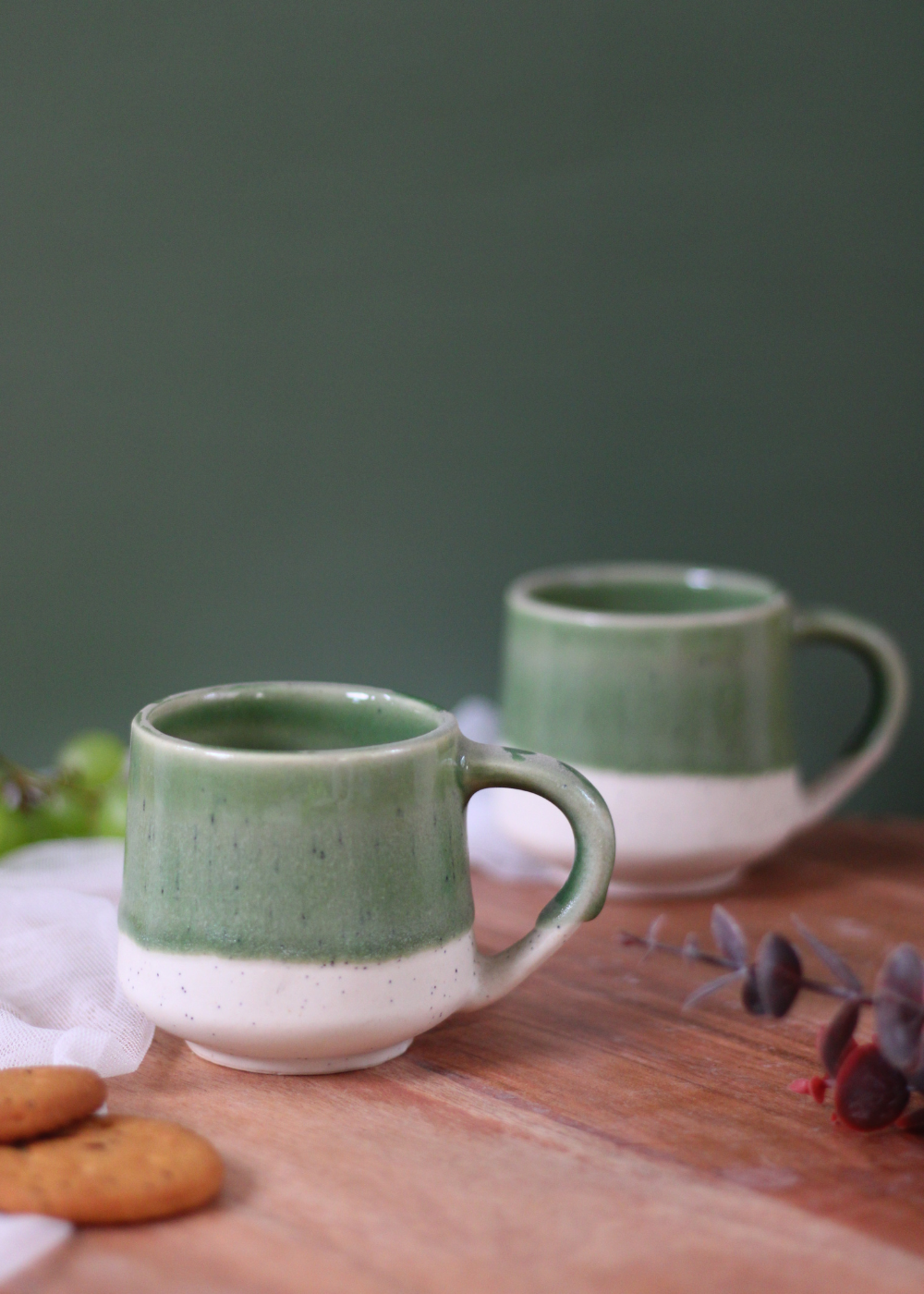 Green & White Chai Cup