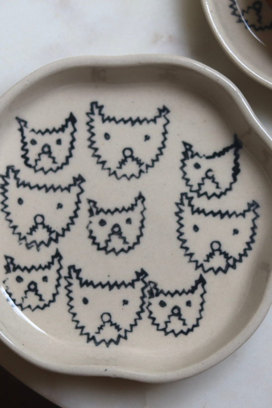 Cats dessert plates with cat design